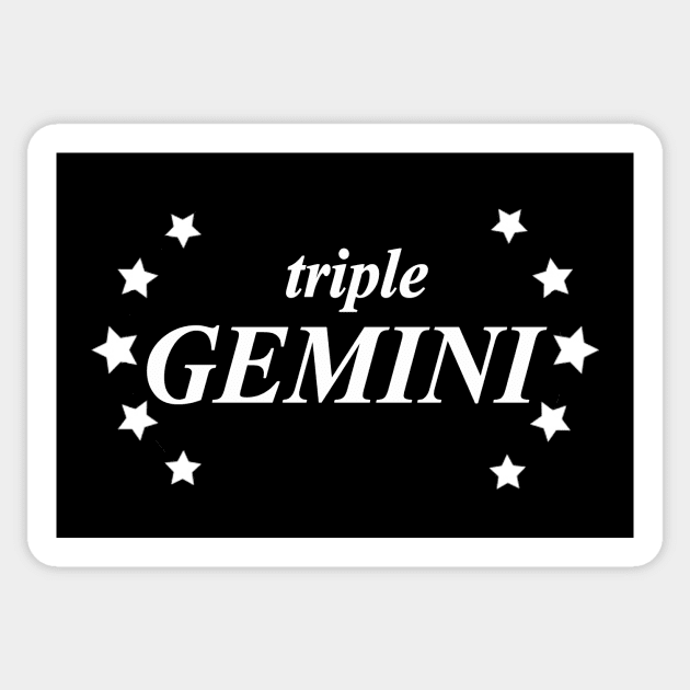 triple Gemini Sticker by NotComplainingJustAsking